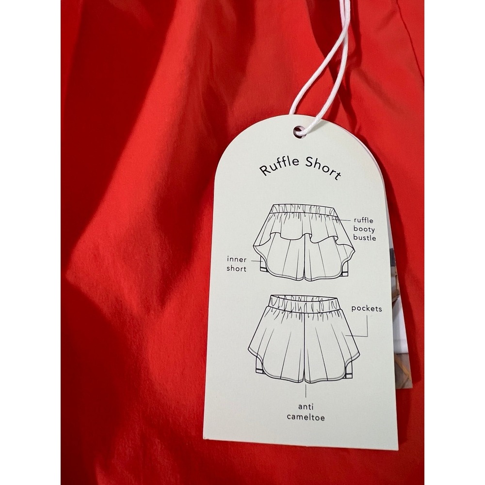 Blogilates Ruffle Athletic Shorts Size L NWT - Picture 3 of 6